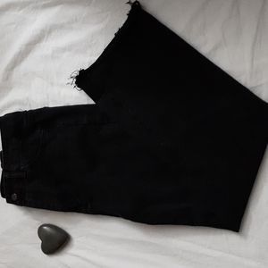 SHEIN black high waist baggy jeans. Size M.